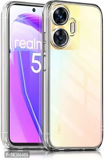 Coverblack Flexible Rubber Back Cover For Realme Narzo N55Transparent-thumb2