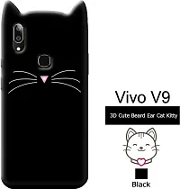 Coverblack Dual Protection Rubber Back Cover For Vivo V9 ProDark Black-thumb1