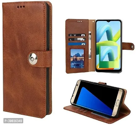 Coverblack Magnetic Case Artificial Leather,Rubber Flip Cover For Motorola E32Tan Brown-thumb2