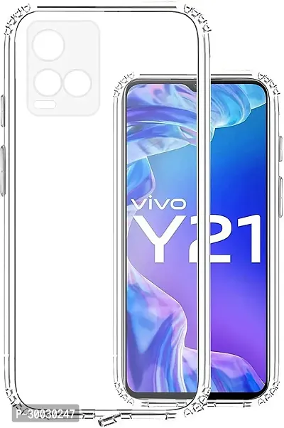 Coverblack Grip Case Rubber Back Cover For Vivo Y21T , Vivo Y21 2021Transparent Totu-thumb0