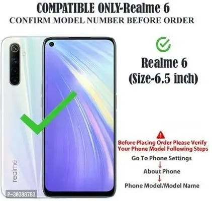 Coverblack Dual Protection Rubber Back Cover For Realme 6 ,Rmx2001Transparent Totu-thumb5