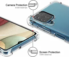 Coverblack Flexible Rubber Back Cover For Samsung Galaxy A12Transparent-thumb3