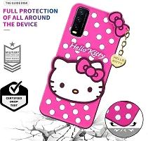 Coverblack Flexible Rubber Back Cover For Vivo V2037 , Vivo Y20GPink-thumb3