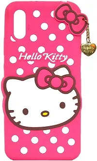 Coverblack Dual Protection Rubber Back Cover For Mi Redmi 9IHello Kitty Pink-thumb1