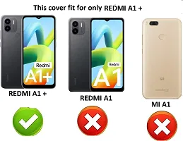 Coverblack Dual Protection Rubber Back Cover For Mi Redmi A1 Plus Mzb0CibinTransparent Totu-thumb3