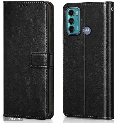 Coverblack Magnetic Case Artificial Leather,Silicon Flip Cover For Motorola Moto G60Vintage Starry Black-thumb0