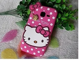 Coverblack Dual Protection Rubber Back Cover For Apple Iphone 5SHello Kitty Cartoon Case Pink-thumb1