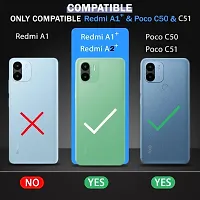 Coverblack Dual Protection Rubber Back Cover For Mi Redmi A2 PlusTransparent-thumb3