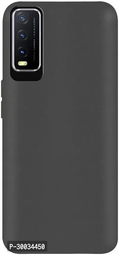 Coverblack Flexible Rubber Back Cover For Vivo V2033 , Vivo Y11SBlack-thumb0