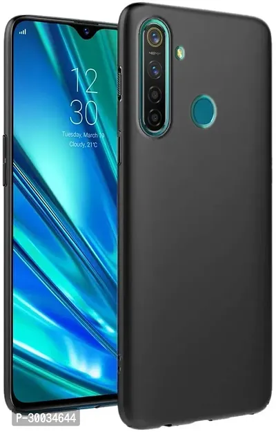 Coverblack Dual Protection Rubber Back Cover For Realme Rmx2030 , Realme 5IBlack-thumb2