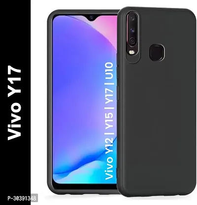 Coverblack Grip Case Rubber Back Cover For Vivo 1902 Vivo Y17 New 2019 EdiBlack-thumb0