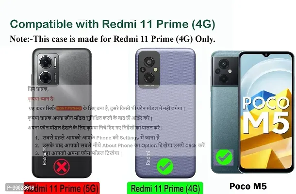 Coverblack Grip Case Rubber Back Cover For Redmi 11 Prime 4GTransparent-thumb4