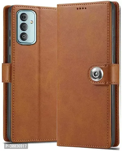 Coverblack Magnetic Case Artificial Leather,Rubber Flip Cover For Samsung Galaxy A15 5GExecutive Brown