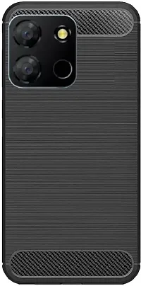 Coverblack Grip Case Rubber Back Cover For Itel A60 , Itel A60SBlack-thumb1