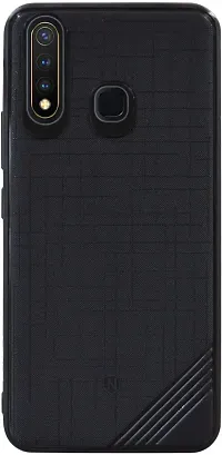 Coverblack Grip Case Rubber Back Cover For Vivo 1915 , Vivo Y19Black-thumb1