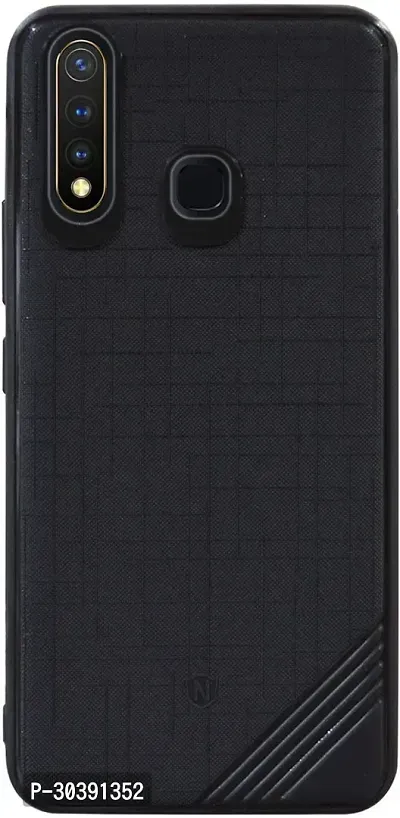 Coverblack Grip Case Rubber Back Cover For Vivo 1915 , Vivo Y19Black-thumb2