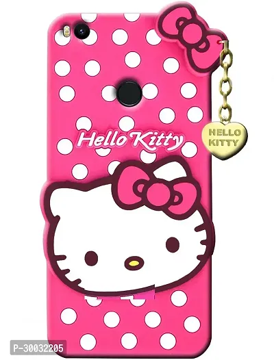 Coverblack Flexible Rubber Back Cover For Mi Max 2Hello Kitty Pink-thumb2