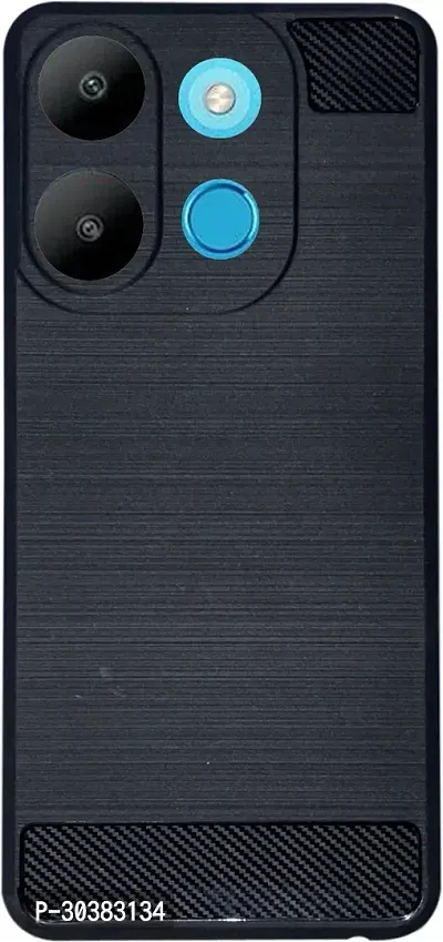 Coverblack Waterproof Rubber Back Cover For Infinix Smart 7Black-thumb2