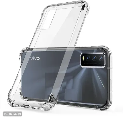 Coverblack Dual Protection Rubber Back Cover For Vivo Y12S2021 EdiTransparent Totu-thumb2