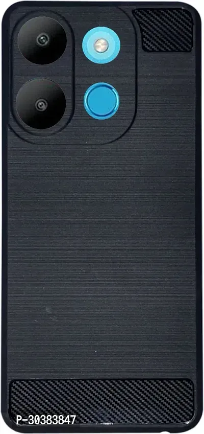 Coverblack Shock Proof Rubber Back Cover For Infinix X6516 , Smart 7 HdBlack-thumb0