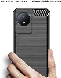 Coverblack Grip Case Rubber Back Cover For Vivo Y02TBlack-thumb4