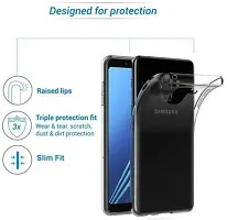 Coverblack Dual Protection Rubber Back Cover For Samsung Galaxy J8Transparent-thumb1