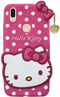 Coverblack Dual Protection Rubber Back Cover For Redmi Note 7 ProPink Hello Kitty Case-thumb2