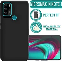 Coverblack Flexible Rubber Back Cover For Micromax In Note 1Black-thumb2