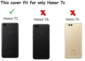 Coverblack Magnetic Case Artificial Leather,Rubber Flip Cover For Huawai Honor 7CVenom Black-thumb3