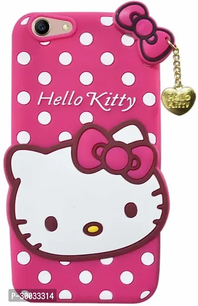 Coverblack Dual Protection Rubber Back Cover For Vivo Y67 , Y66 , V5Hello Kitty Pink-thumb0