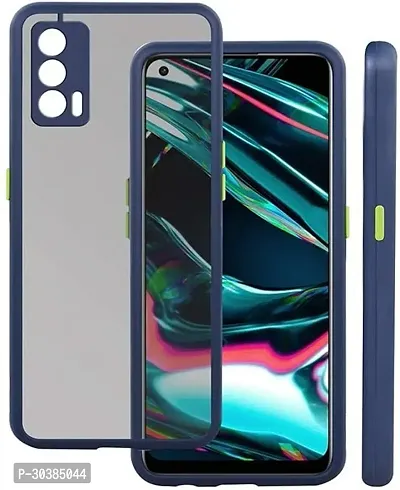 Coverblack Dual Protection Fiber Back Cover For Realme Rmx3092 , X7 5GNavy Blue-thumb2