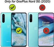 Coverblack Dual Protection Fiber Back Cover For Oneplus Nord 5G (2020)Navy Blue-thumb2