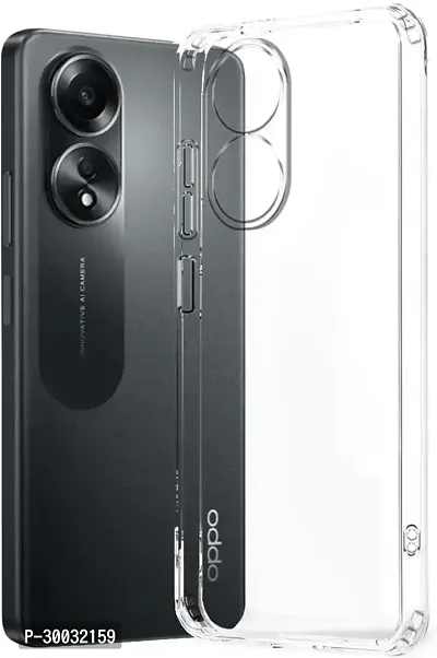 Coverblack Dual Protection Rubber Back Cover For Oppo A38Transparent-thumb2