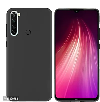 Coverblack Flexible Rubber Back Cover For Mi Redmi Note 8Black-thumb0