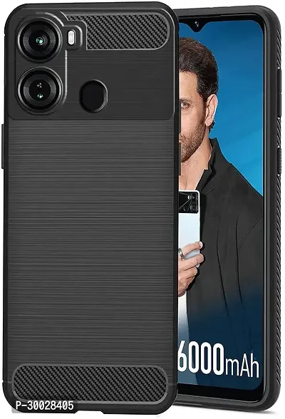 Coverblack Magnetic Case Rubber Back Cover For Itel P662L , Itel P40 (6.6 Inch)Black-thumb2