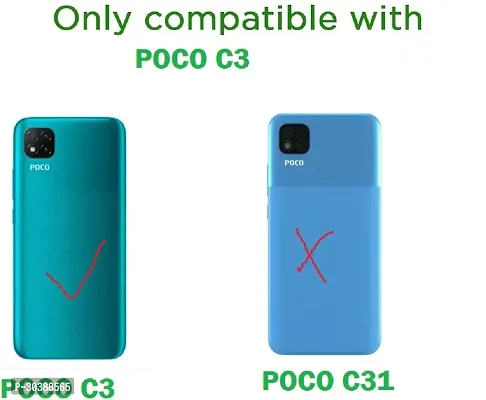 Coverblack Dual Protection Rubber Back Cover For Poco Mzb07Rlin , Poco C3Transparent Totu-thumb4