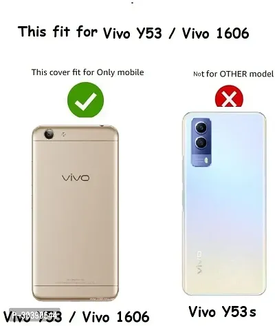 Coverblack Flexible Rubber Back Cover For Vivo 1606 , Vivo Y53 , Y53LTransparent-thumb3