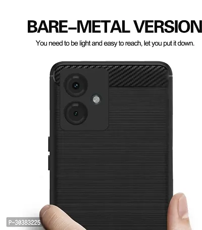 Coverblack Dual Protection Rubber Back Cover For Motorola G14Black-thumb5