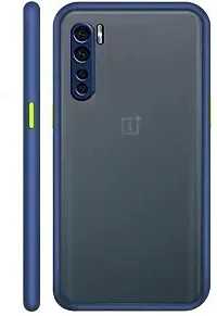 Coverblack Dual Protection Fiber Back Cover For Oneplus Nord 5G (2020)Navy Blue-thumb1