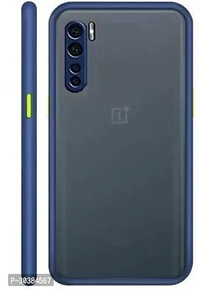 Coverblack Dual Protection Fiber Back Cover For Oneplus Nord 5G (2020)Navy Blue-thumb2