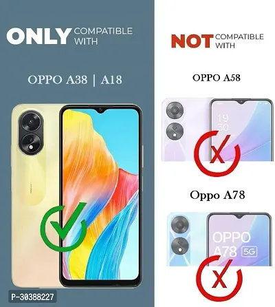 Coverblack Dual Protection Rubber Back Cover For Oppo A18Transparent-thumb4