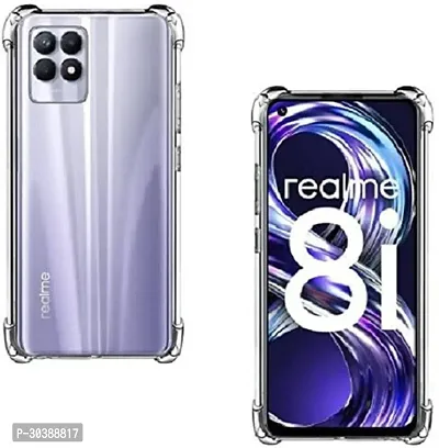 Coverblack Flexible Rubber Back Cover For Realme 8ITransparent Totu-thumb2