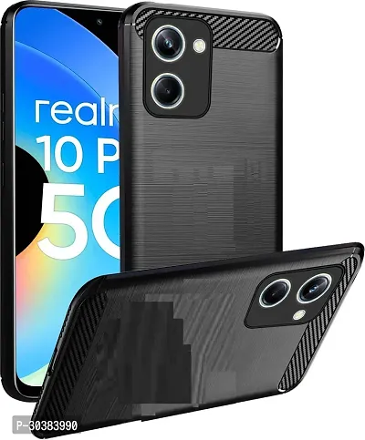 Coverblack Dual Protection Rubber Back Cover For Realme 10 Pro 5GBlack-thumb0