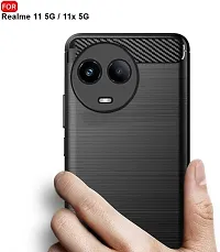 Coverblack Dual Protection Silicon Back Cover For Realme Rmx3785 , Realme 11XBlack-thumb4