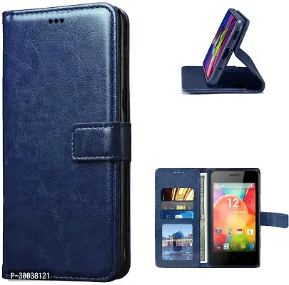 Coverblack Dual Protection Artificial Leather,Rubber Flip Cover For Gionee A1 LiteNavy Blue-thumb0