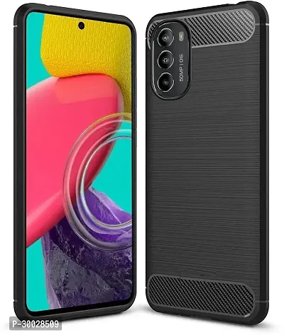 Coverblack Hybrid Tpu Silicon Back Cover For Motorola Moto G52Gravity Black-thumb0