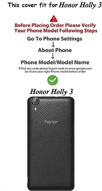 Coverblack Dual Protection Rubber Back Cover For Honor Holly 3Transparent-thumb2