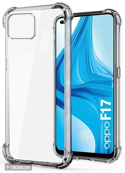 Coverblack Dual Protection Rubber Back Cover For Oppo F17Transparent Totu-thumb4