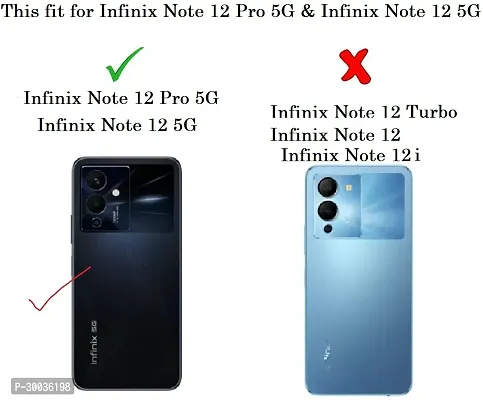 Coverblack Magnetic Case Artificial Leather,Rubber Flip Cover For Infinix Note 12 Pro 5GBlue-thumb4