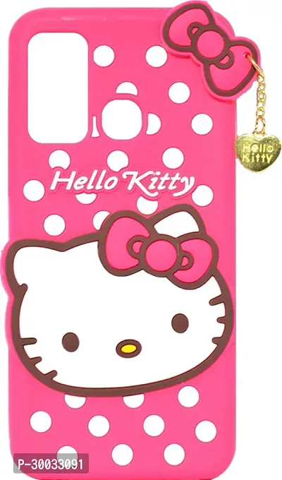 Coverblack Flexible Rubber Back Cover For Tecno Spark 5Hello Kitty Pink-thumb2